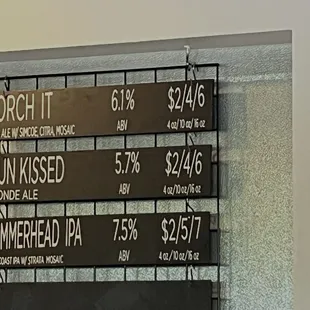 Tap list so far (more beers coming.  As of June 25th two more beers were added.