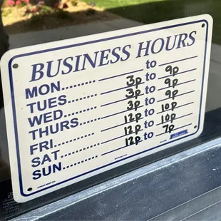 Store Hours