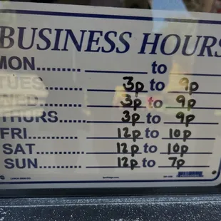 Business hours