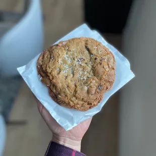 Chocolate chip cookie. So good! Hard to tell in this pic but the cookie is huge!