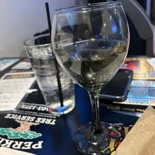 Wine. Happy hour $5.