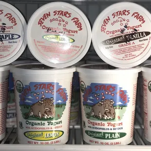 Grass fed organic yogurt from local Pennsylvania farm.