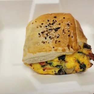 Veggie egg n cheese pastry
