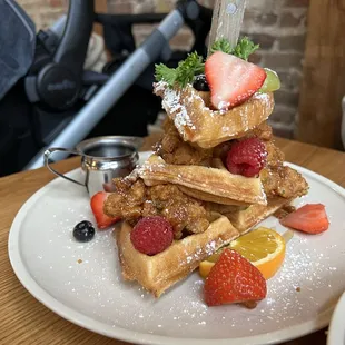 Chicken and waffles