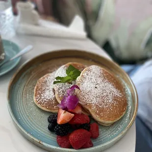 traditional pancakes with berries
