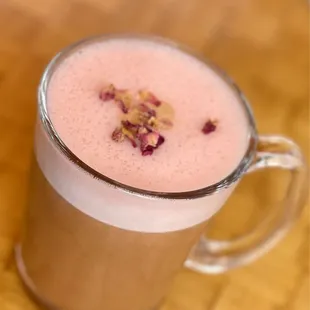 Strawberry Rose Latte