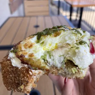 Goat Cheese Pesto Toast