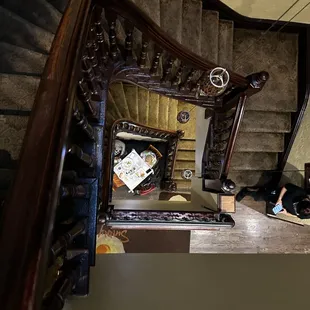 a view of a staircase