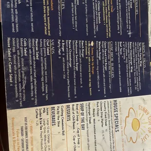 the menu