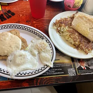 Chicken fried steak breakfast