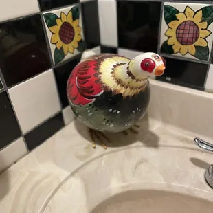 Decor in women's bathroom