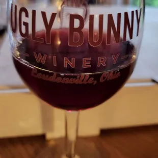 a glass of red wine