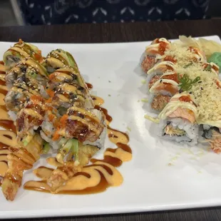 Salmon Roll and shrimp roll