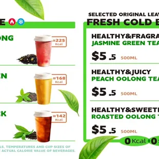 All drink made with agave syrup! lower glycemic index and healthier options.
