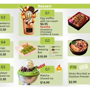 New Menu with Match Shaved Ice !