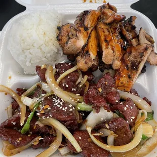 Teriyaki Chicken and Mongolian Beef Combo