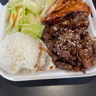 Teriyaki Chicken and Beef Combo