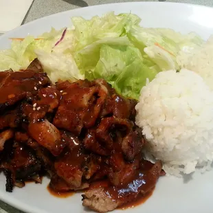 Spicy pork. Yum