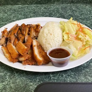 Chicken Katsu rice n salad