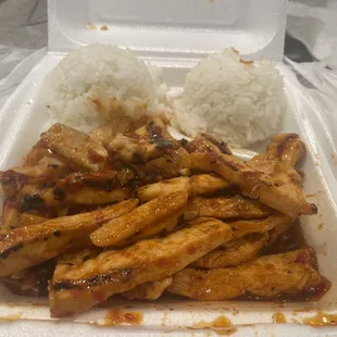 Spicy chicken breast teriyaki