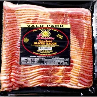 a package of sliced bacon