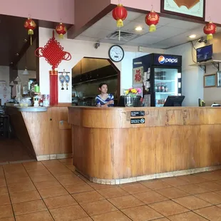 The front disk where you order the food.