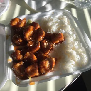 Great portion size, this is a personal plate "small"