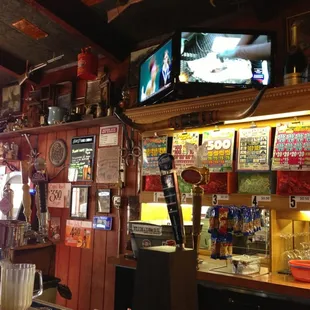 Inside the bar. Beautiful bartender!