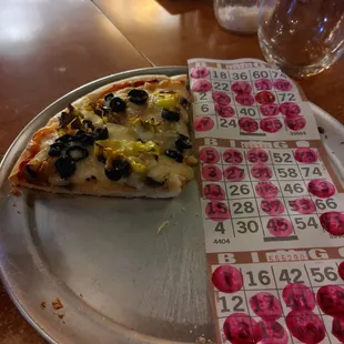 Pizza and bingo on a Wednesday night!