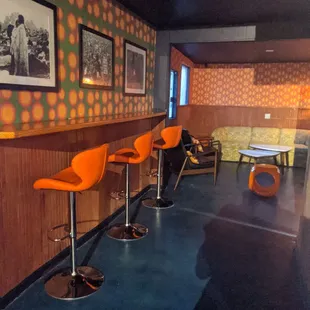 Indoor throwback hang out space