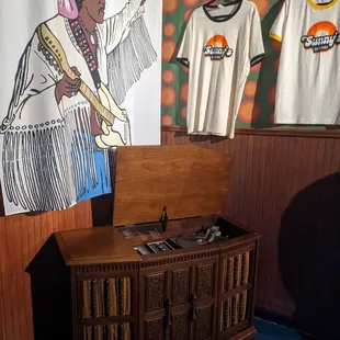 Entry way and shirts for sale