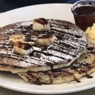 2 Banana Chocolate Chip Pancakes