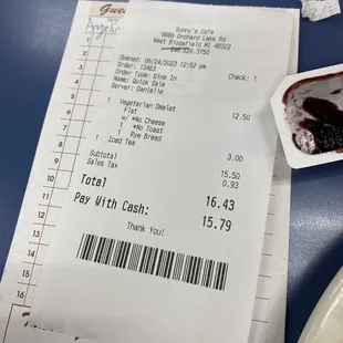 Notice that they charge more for using a credit card.