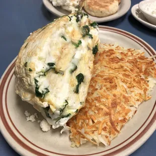 a plate of breakfast food