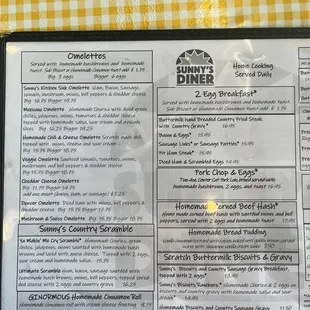 Breakfast menu, Feb. 2024