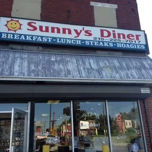 the front of the restaurant