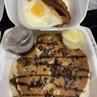 2 Banana Chocolate Chip Pancakes