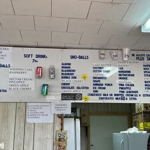 the menu