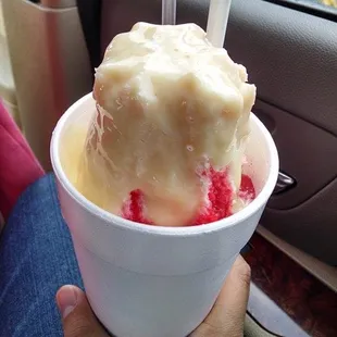 large cream soda with condensed milk $1.80
