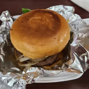 The mushroom cheeseburger