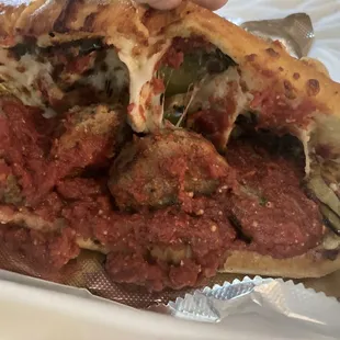 Inside the Meatball Sandwich. They&apos;ve kept their prices very competitive for an independent place over the years. JUL23