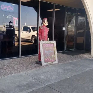 I walked up and this statue scared me. Lol.