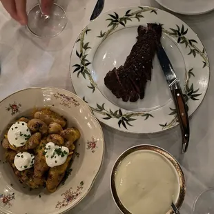 Hanger steak &amp; fingerling potato&apos;s