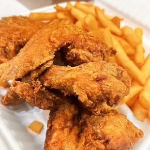 fried chicken and french fries