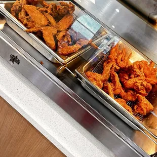 chicken wings and fried chicken