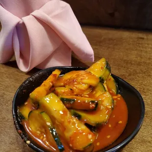 Spicy cucumbers are a must