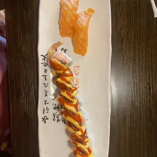 Smoked Salmon   Nigiri &amp; Mexican Orgasm Roll ... Soooo good!