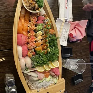 Middle Sunny's Special Boat Sushi and Sashimi