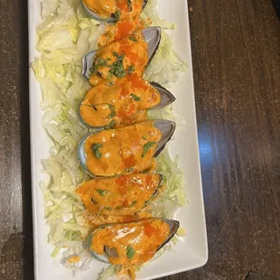 Mussels ( it was a lot of sauce on the mussels)