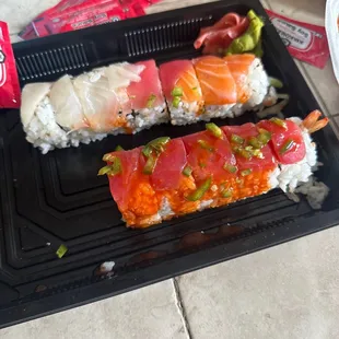 Supposedly Rainbow Roll and Sunny's Special Roll